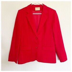 Pendleton Vintage Red Blazer Made in USA  Pure Virgin‎ Wool Suit Blazer  8-10 ?‍